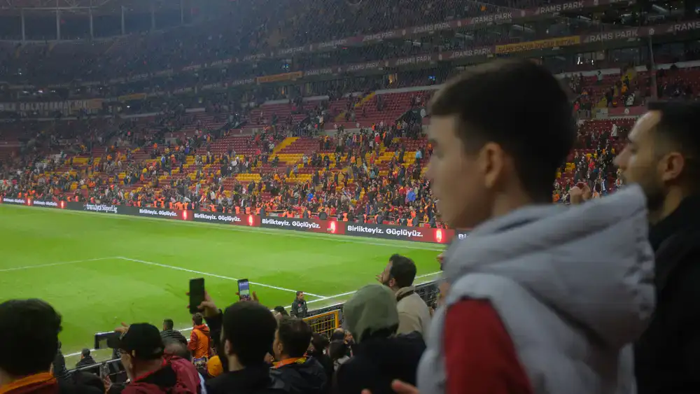 Crowd cheering at a local game night
